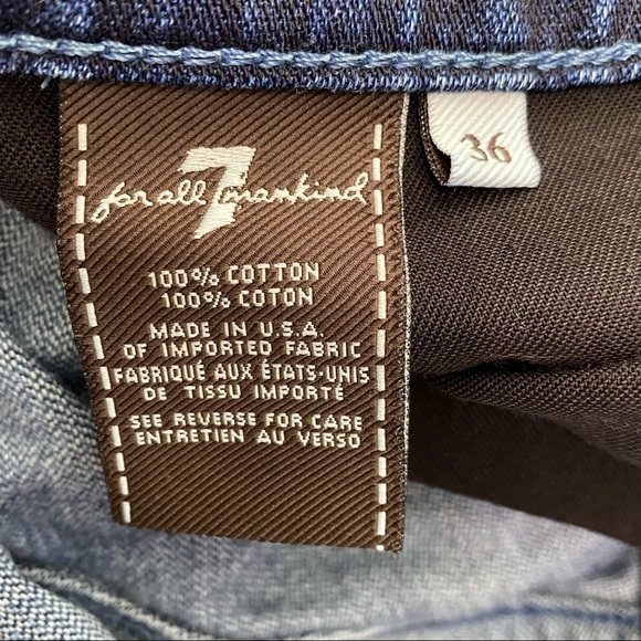 {7FAM} Standard Straight Leg Jeans 36 - Picture 7 of 11